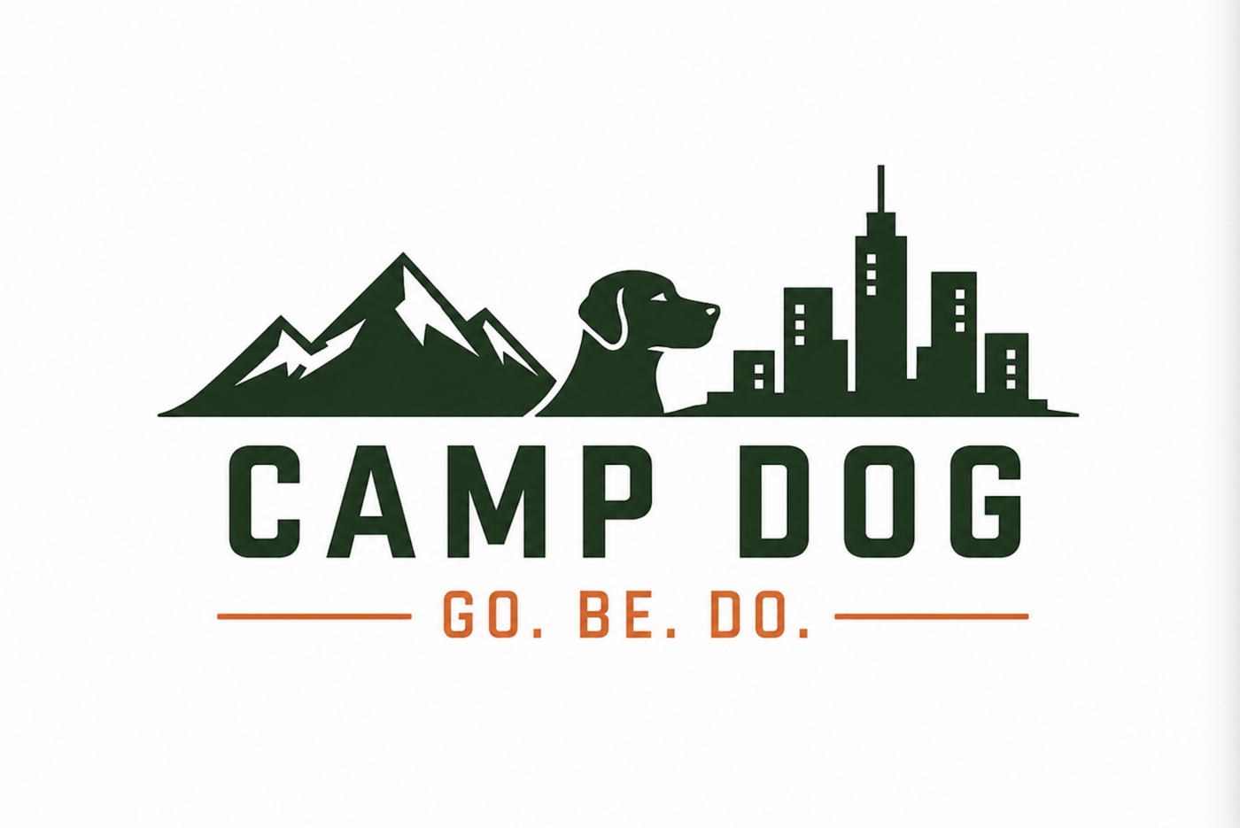 Camp Dog brand identity and logo